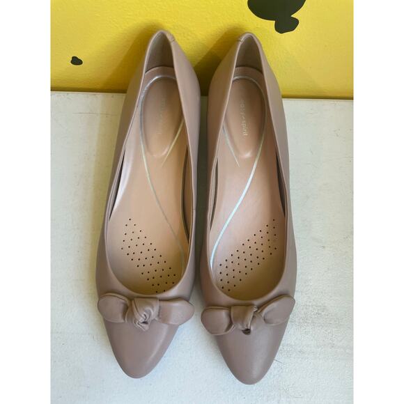 Easy Spirit Ballet Flats Shoes Pointed Womens 10.5 M Taupe Leather Preppy - Picture 6 of 6